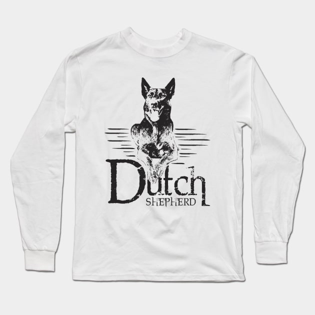 Dutch Shepherd - Dutchie Long Sleeve T-Shirt by Nartissima